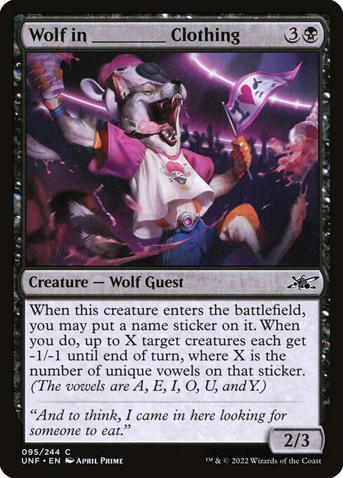 Wolf in _____ Clothing - Unfinity #95 - Near Mint - Non-Foil