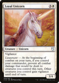 Loyal Unicorn Commander 2018 Magic: The Gathering card image