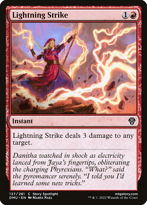 Lightning Strike - Dominaria United #137 - Near Mint - Foil