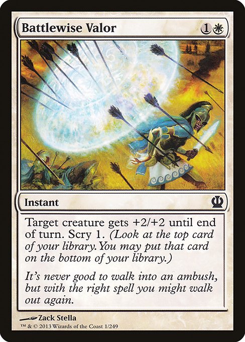Battlewise Valor - Theros #1 Magic: The Gathering card image
