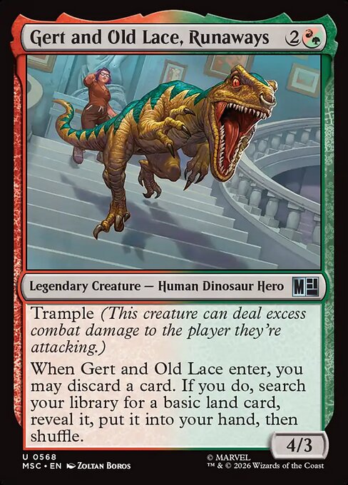 Gert and Old Lace, Runaways Marvel Super Heroes Commander Magic: The Gathering card image