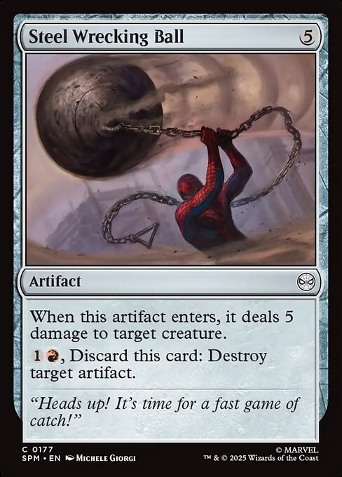 Steel Wrecking Ball Marvel's Spider-Man Magic: The Gathering card image