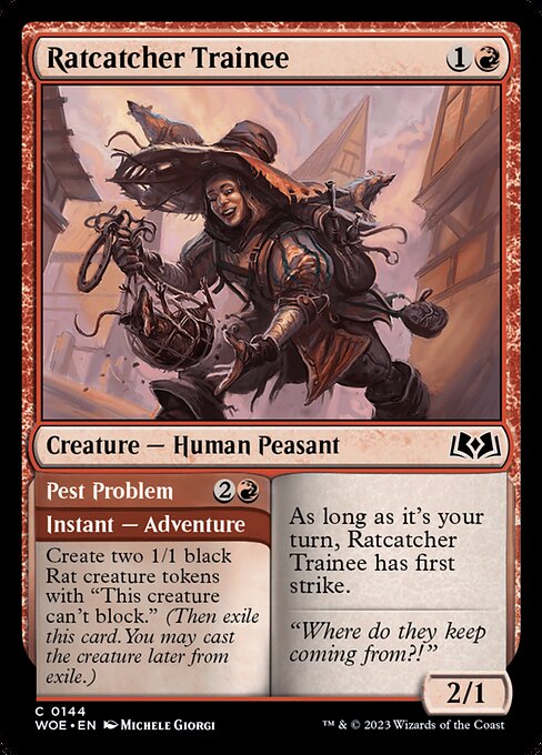 Ratcatcher Trainee // Pest Problem - Wilds of Eldraine #144