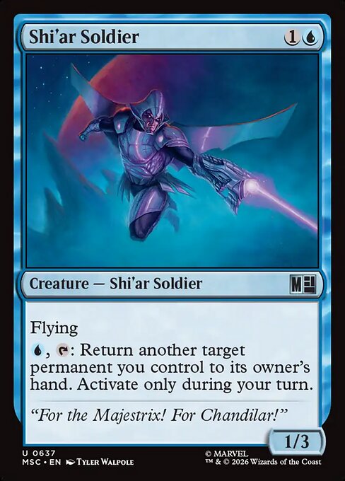 Shi'ar Soldier Marvel Super Heroes Commander Magic: The Gathering card image
