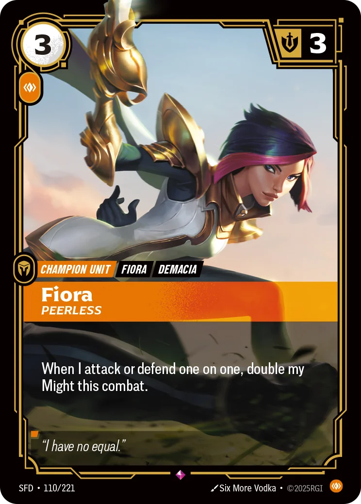 Fiora, Peerless Riftbound card image