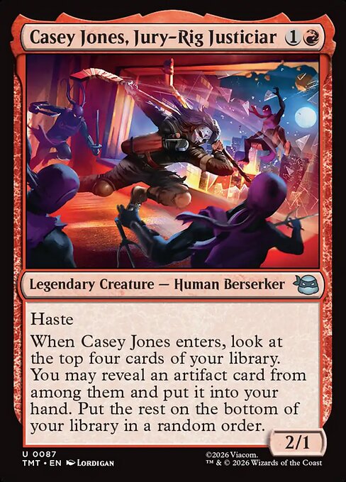 Casey Jones, Jury-Rig Justiciar - Teenage Mutant Ninja Turtles #87 Magic: The Gathering card image