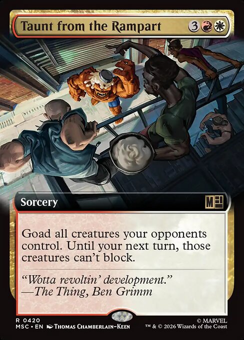 Taunt from the Rampart Marvel Super Heroes Commander Magic: The Gathering card image