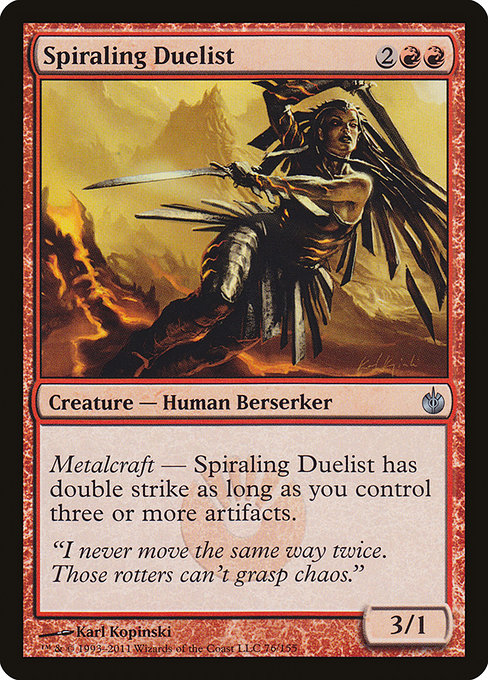 Spiraling Duelist - Mirrodin Besieged #76 Magic: The Gathering card image