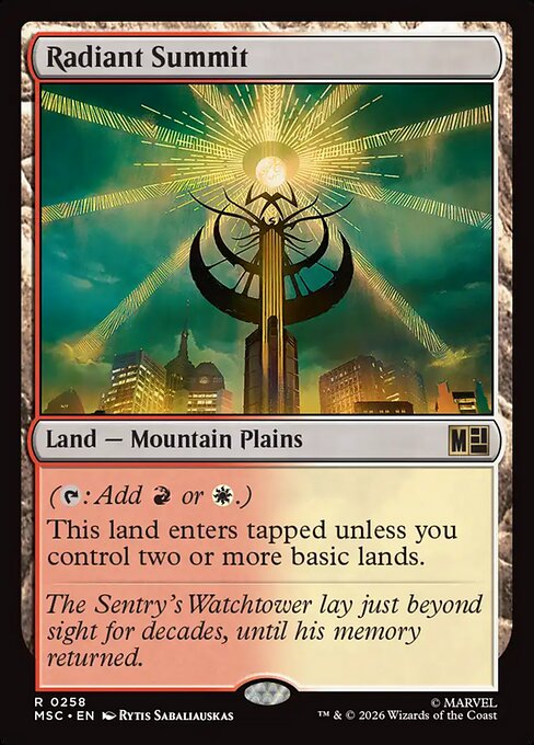 Radiant Summit Marvel Super Heroes Commander Magic: The Gathering card image