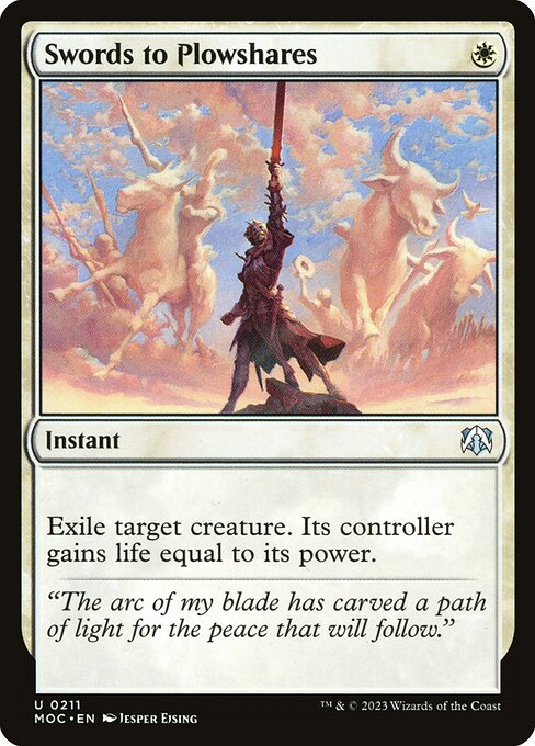 Swords to Plowshares March of the Machine Commander Magic: The Gathering card image