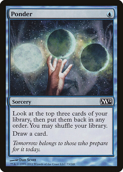 Ponder Magic 2012 Magic: The Gathering card image