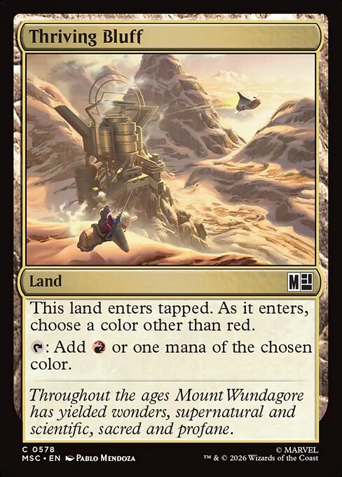 Thriving Bluff Marvel Super Heroes Commander Magic: The Gathering card image