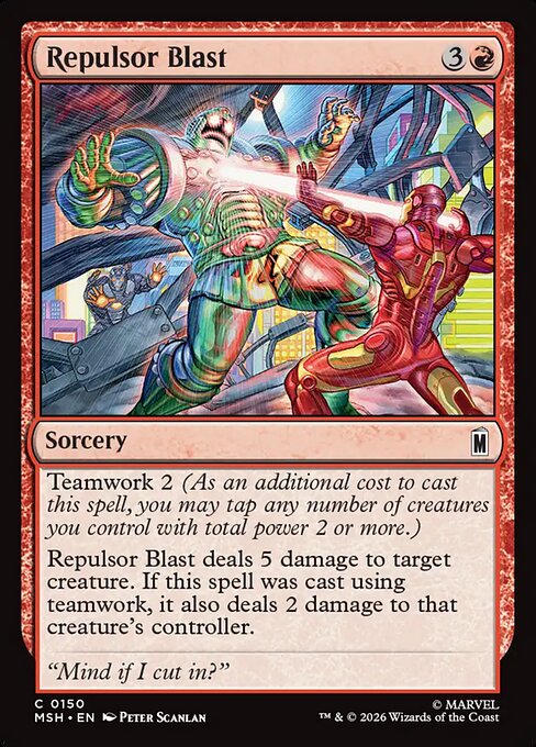 Repulsor Blast Marvel Super Heroes Magic: The Gathering card image