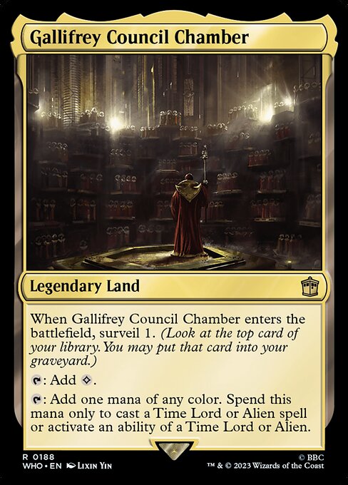 Gallifrey Council Chamber Doctor Who Magic: The Gathering card image