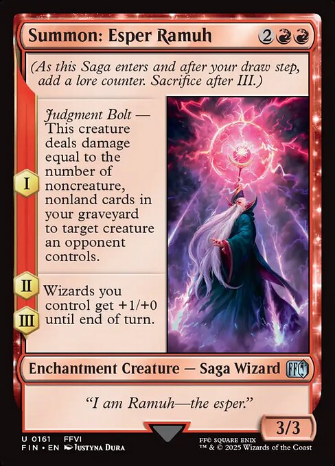 Summon: Esper Ramuh Final Fantasy Magic: The Gathering card image