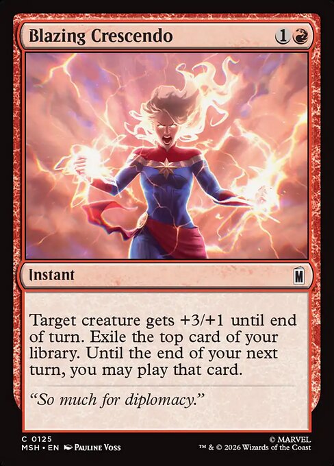 Blazing Crescendo Marvel Super Heroes Magic: The Gathering card image
