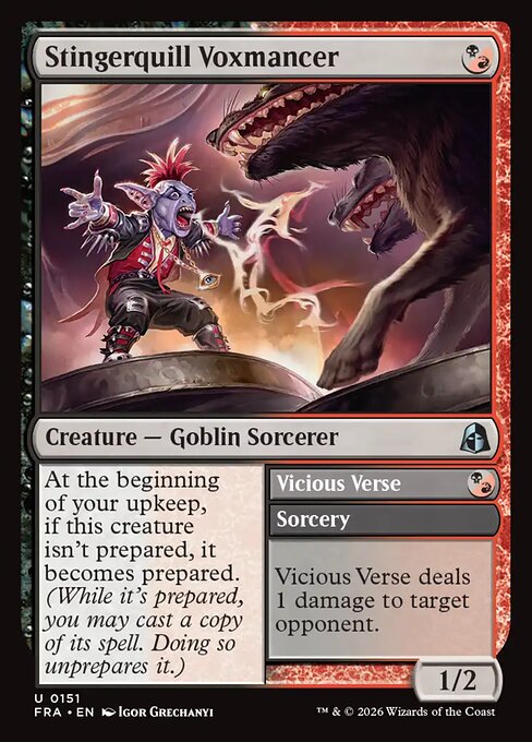 Stingerquill Voxmancer // Vicious Verse - Reality Fracture - Non-Foil