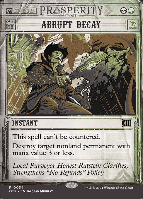 Abrupt Decay Breaking News Magic: The Gathering card image