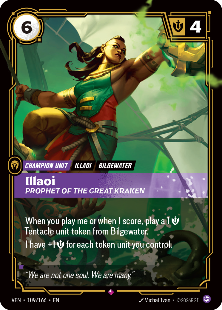 Illaoi, Prophet of the Great Kraken Riftbound card