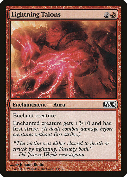 Lightning Talons Magic 2014 Magic: The Gathering card image