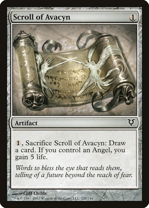 Scroll of Avacyn - Avacyn Restored #220 Magic: The Gathering card image