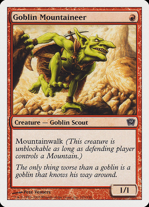 Goblin Mountaineer - Ninth Edition #193