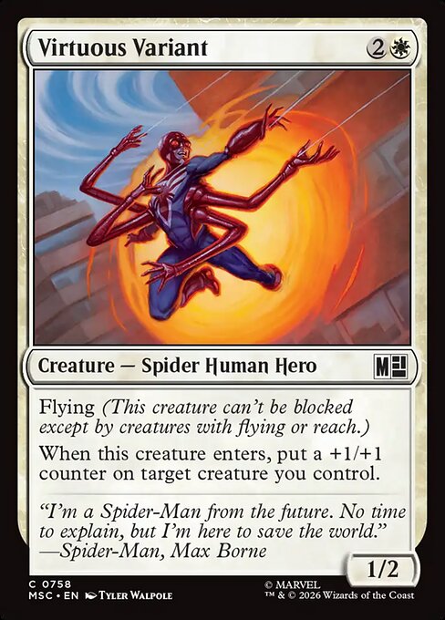 Virtuous Variant Marvel Super Heroes Commander Magic: The Gathering card image