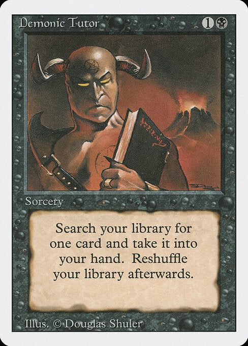 Demonic Tutor Revised Edition Magic: The Gathering card image