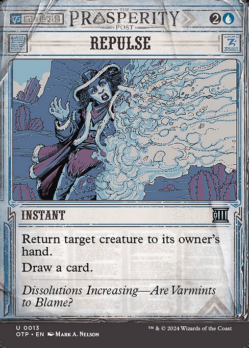 Repulse Breaking News Magic: The Gathering card image