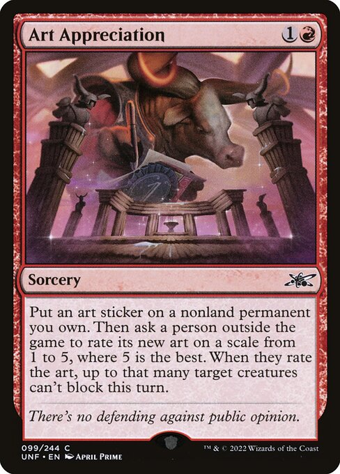 Art Appreciation - Unfinity #99 - Near Mint - Non-Foil