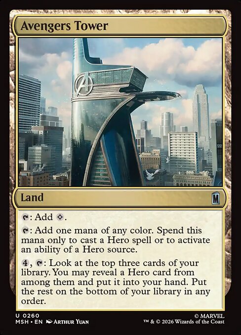 Avengers Tower Marvel Super Heroes Magic: The Gathering card image