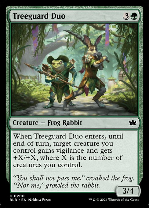 Treeguard Duo Bloomburrow Magic: The Gathering card image