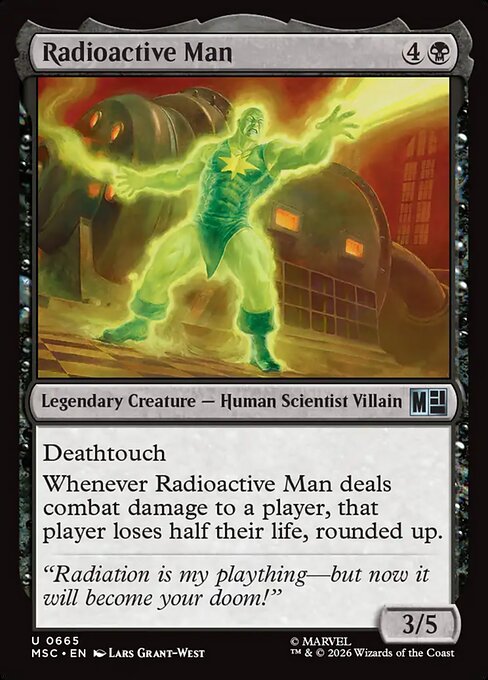Radioactive Man Marvel Super Heroes Commander Magic: The Gathering card image