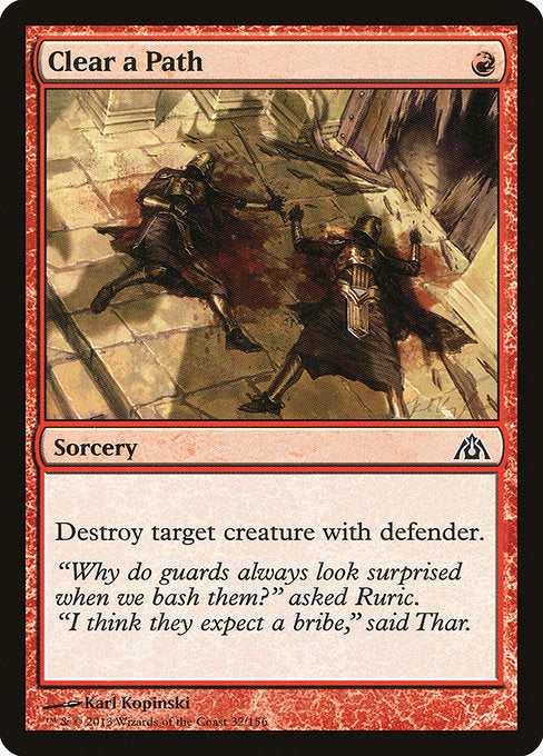 Clear a Path - Dragon's Maze #32 Magic: The Gathering card image
