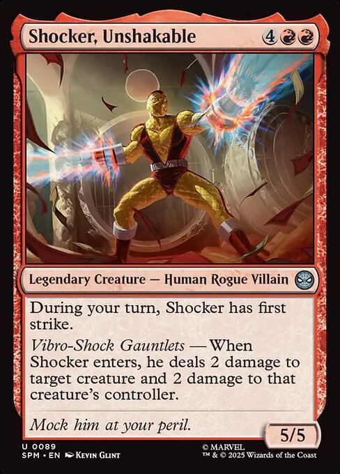 Shocker, Unshakable - Marvel's Spider-Man #89 Magic: The Gathering card image