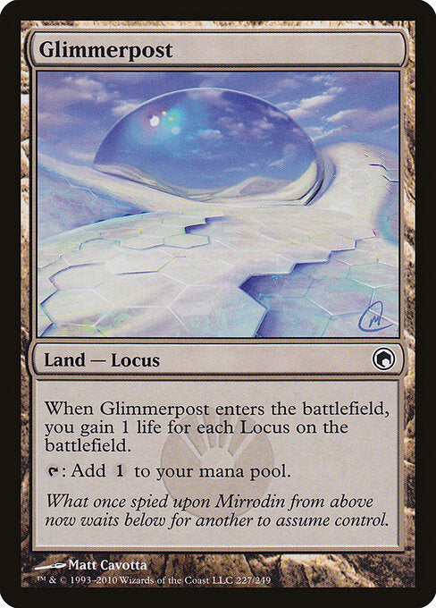 Glimmerpost Scars of Mirrodin Magic: The Gathering card image