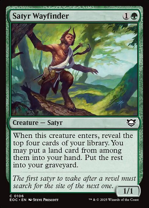 Satyr Wayfinder Edge of Eternities Commander Magic: The Gathering card image
