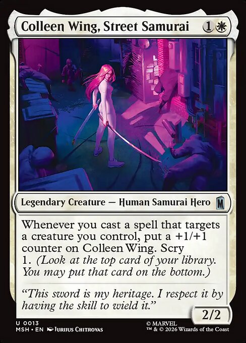 Colleen Wing, Street Samurai Marvel Super Heroes Magic: The Gathering card image