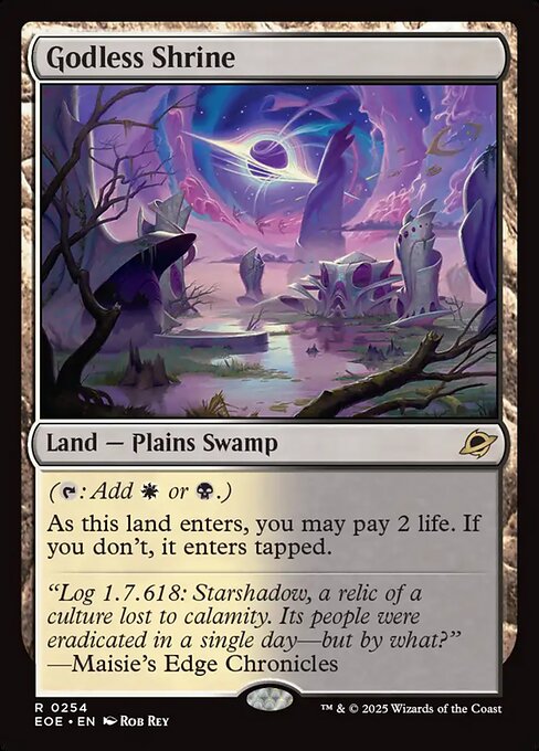 Godless Shrine Edge of Eternities Magic: The Gathering card image