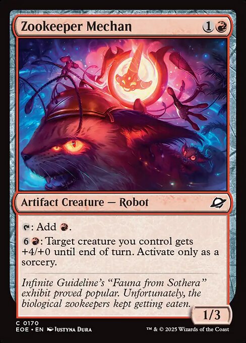 Zookeeper Mechan Edge of Eternities Magic: The Gathering card image