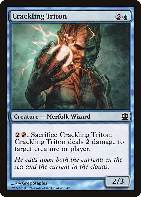 Crackling Triton - Theros #45 Magic: The Gathering card image