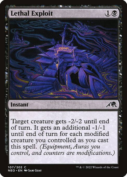 Lethal Exploit - Kamigawa: Neon Dynasty #107 Magic: The Gathering card image