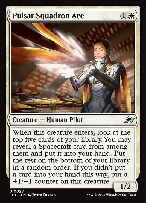Pulsar Squadron Ace Edge of Eternities Magic: The Gathering card image
