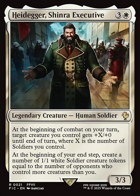 Heidegger, Shinra Executive - Final Fantasy Commander #21 Magic: The Gathering card image