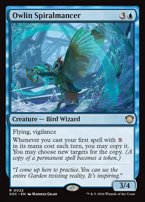 Owlin Spiralmancer - Secrets of Strixhaven Commander #22