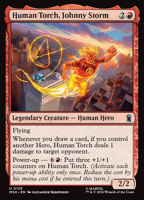 Human Torch, Johnny Storm Marvel Super Heroes Magic: The Gathering card image