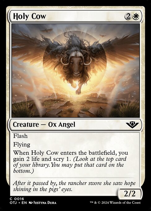 Holy Cow - Outlaws of Thunder Junction #16 Magic: The Gathering card image