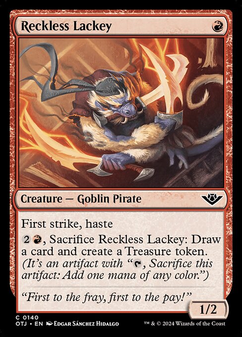 Reckless Lackey Outlaws of Thunder Junction Magic: The Gathering card image