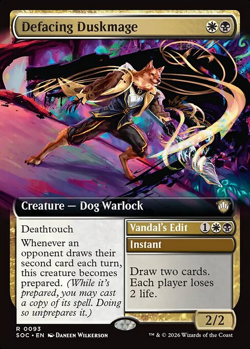 Defacing Duskmage // Vandal's Edit - Secrets of Strixhaven Commander #93