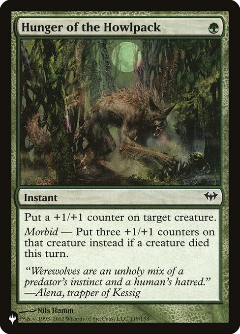 Hunger of the Howlpack The List Magic: The Gathering card image